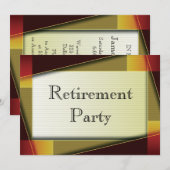 Invitation La fête de retraite classique de l'homme (Devant / Derrière)