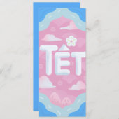 Invitation La fête de Tet arrive - Style funky mignon (Devant / Derrière)