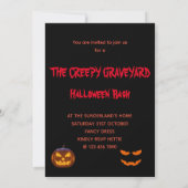 Invitation La fête Déplaisante du cimetière d'Halloween Bash (Dos)