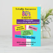 Invitation La fête des années 80 est absolument géniale des a (Debout devant)