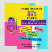 Invitation La fête des années 80 est absolument géniale des a (Devant / Derrière)