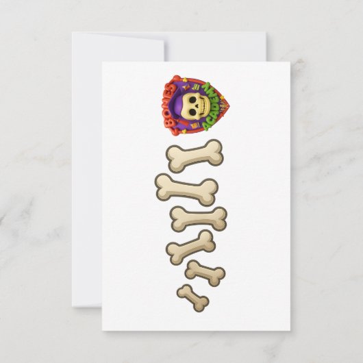 Invitation La fête des Crânes d'Os™ (Dos)