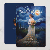 Invitation La Fête des mariées À Thème Starry Night | MARIAGE (Devant / Derrière)