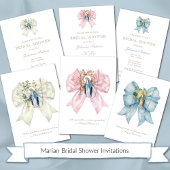 Invitation La Fête des mariées catholique bénit Mary Rosary