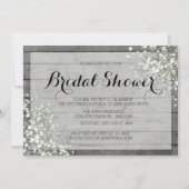 INVITATION LA FÊTE DES MARIÉES DE BÉBÉ RUSTIQUE (Devant)