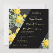 Invitation La Fête des mariées de Rose jaune (Devant)