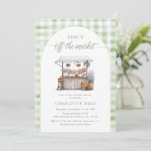 Invitation La Fête des mariées des fermiers sur le marché (Debout devant)