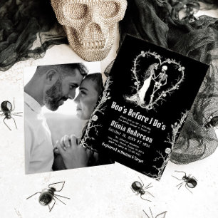 Invitation La Fête des mariées d'Halloween Boo avant moi