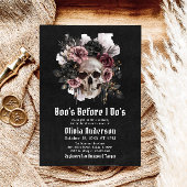 Invitation La Fête des mariées d'Halloween Skull Boo's Before