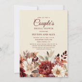 Invitation La Fête des mariées du couple floral à la crème de (Devant)