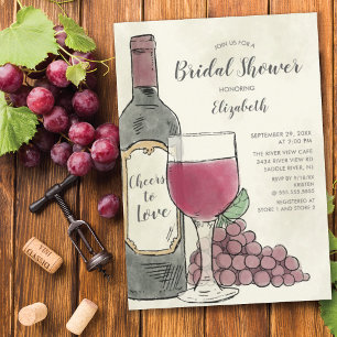 Invitation La Fête des mariées du vin à l'amour