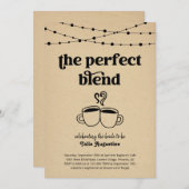 Invitation La Fête des mariées Idéale Mélange Café Couples (Devant / Derrière)