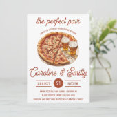 Invitation La Fête des mariées Parfaite Pizza & Beer Couple (Debout devant)