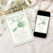 Invitation La Fête des mariées verte du marché