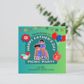 Invitation La Fête des pères de Happy (Debout devant)