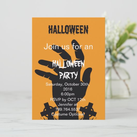 Invitation La fête d'Halloween (Debout devant)