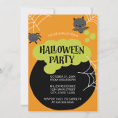 Invitation La fête d'Halloween de Cauldron Witch (Devant)