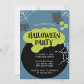 Invitation La fête d'Halloween de Cauldron Witch (Devant)