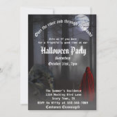 Invitation La fête d'Halloween de Chaperon rouge loup-garou e (Devant)