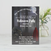Invitation La fête d'Halloween de Chaperon rouge loup-garou e (Debout devant)