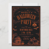 Invitation La fête d'Halloween de Mercy (Devant)
