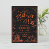 Invitation La fête d'Halloween de Mercy (Debout devant)