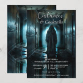 Invitation La fête d'Halloween Déplaisante à l'étranger (Devant / Derrière)