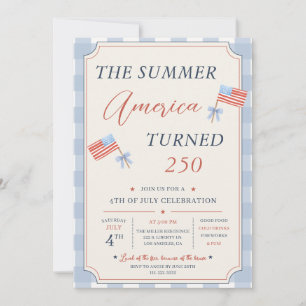 Invitation La fête du 4 juillet pour les 250 ans de l'Amériqu
