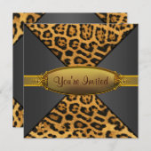 Invitation La fête du léopard (Devant / Derrière)