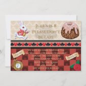 Invitation La fête du thé de lapin blanc n'arrive pas tard (Devant)