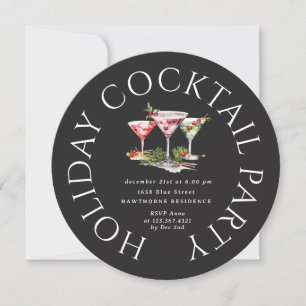 Invitation La fête élégante du cocktail de Noël