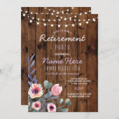 Invitation La fête florale de la retraite éclaire le Invitati (Devant / Derrière)