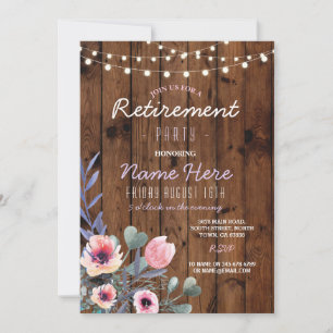 Invitation La fête florale de la retraite éclaire le Invitati
