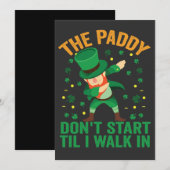 Invitation La fête ne commence pas avant que j'entre St Patri (Devant / Derrière)