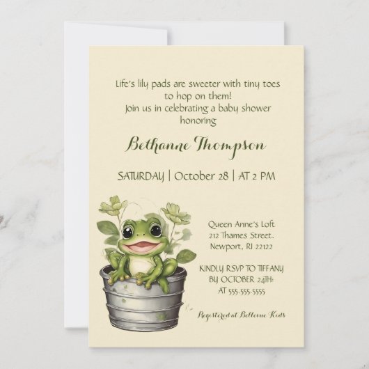 Invitation La feuille de nénuphar de la vie (Devant)