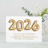 Invitation La feuille d'or monte en ballon l'invitation de (Debout devant)