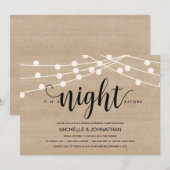 Invitation La ficelle allume l'invitation de dîner de (Devant / Derrière)