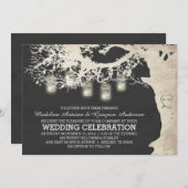 Invitation La ficelle de pot de maçon allume le mariage de (Devant / Derrière)