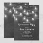 Invitation La ficelle de pot de maçon allume l'invitation de (Devant / Derrière)