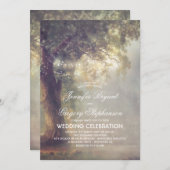 Invitation La ficelle rêveuse d'arbre rustique allume le (Devant / Derrière)
