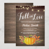 Invitation La ficelle rustique d'automne allume l'invitation (Devant / Derrière)