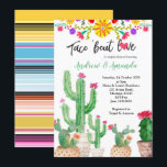 Invitation La fiesta couple l'invitation de wedding shower<br><div class="desc">Taco au sujet d'invitation d'amour,  partie de fiesta de wedding shower de couples. Invitation mexicaine de thème parfaite pour la douche de couples,  la douche nuptiale,  la fête d'anniversaire etc.</div>