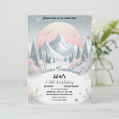 Invitation la fille bleue neige hiver Onederland 13e annivers (Debout devant)