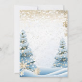 Invitation la fille bleue neige hiver Onederland 13e annivers (Dos)