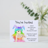 Invitation La Fille de l'Anime de Bunny (Debout devant)