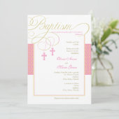 Invitation La fille jumelle l'invitation de baptême de (Debout devant)