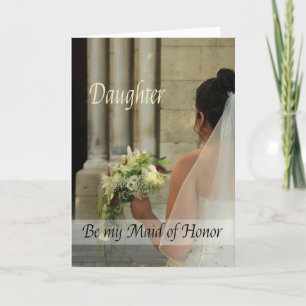 Invitation La fille, veuillez être ma domestique d'honneur ?