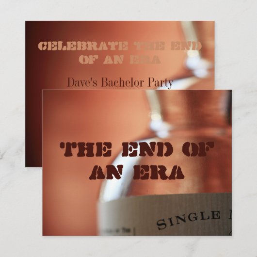 Invitation La fin d'une ère (Devant / Derrière)