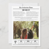 Invitation La fin d'une ère de Graduation (Dos)