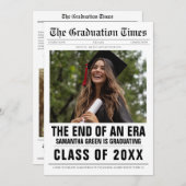 Invitation La fin d'une ère de Graduation (Devant / Derrière)